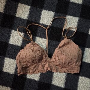 Aerie Lace Bralette in Brown